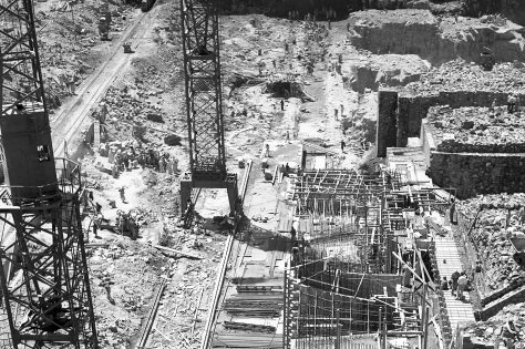 Construction site of the Aswan High Dam
